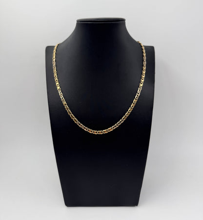 COLLANA ORO 18KT BICOLOR infiniti pieni e vuoti alternati 25.42G