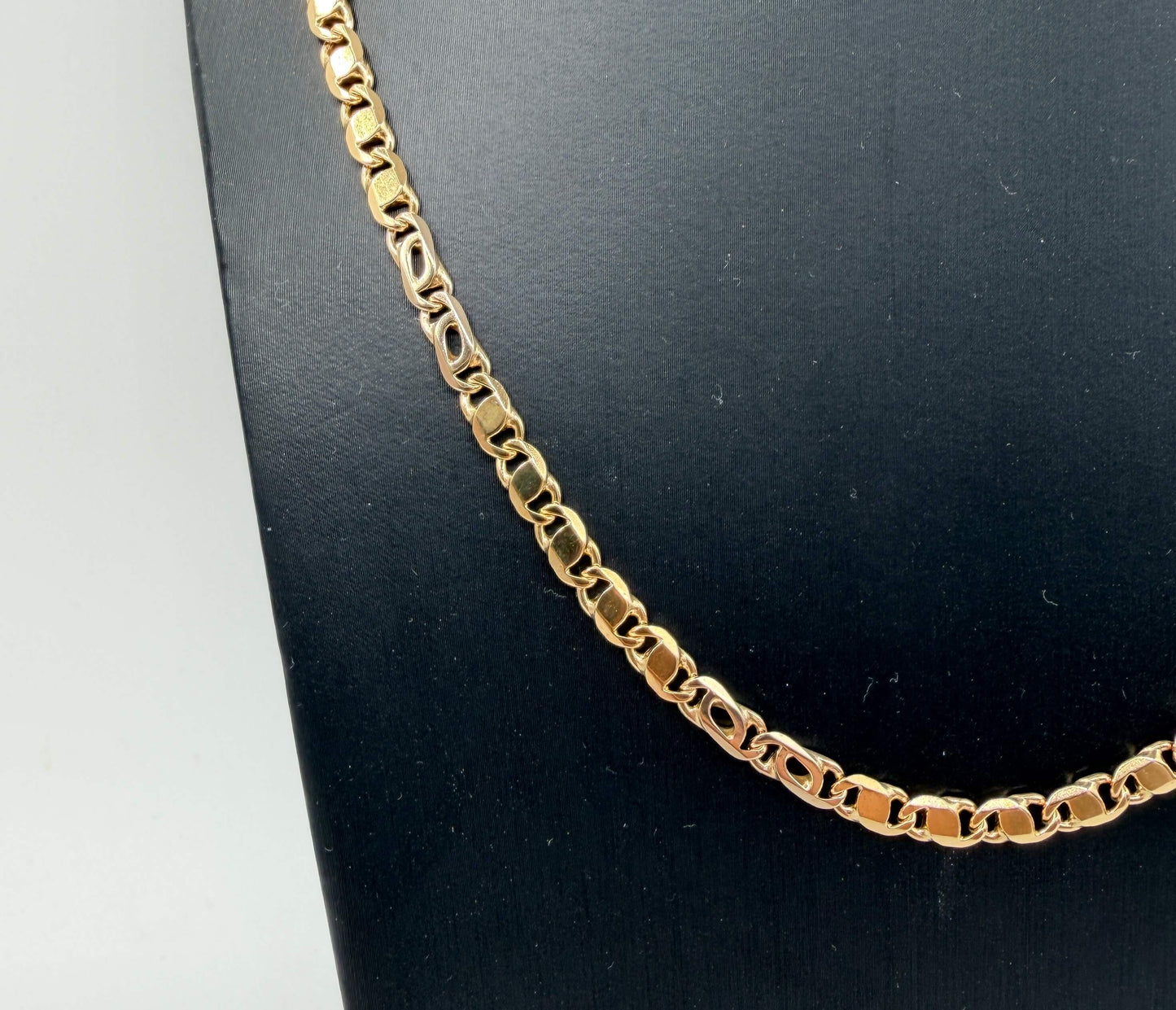 COLLANA ORO 18KT BICOLOR infiniti pieni e vuoti alternati 25.42G