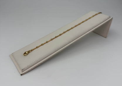 BRACCIALE ORO 18KT GIALLO tubolare / sfera 4.35G