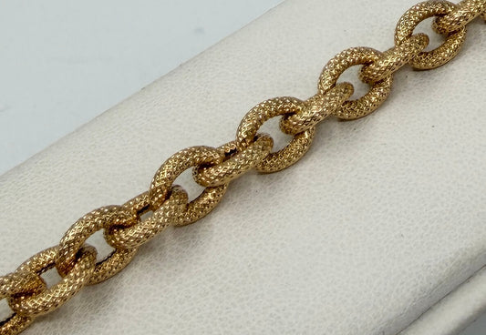 BRACCIALE ORO 18KT BICOLOR ovali zigrinati 15.09G
