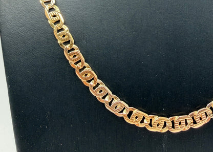 COLLANA ORO 18KT BICOLOR infiniti piatti rigati 33.58G
