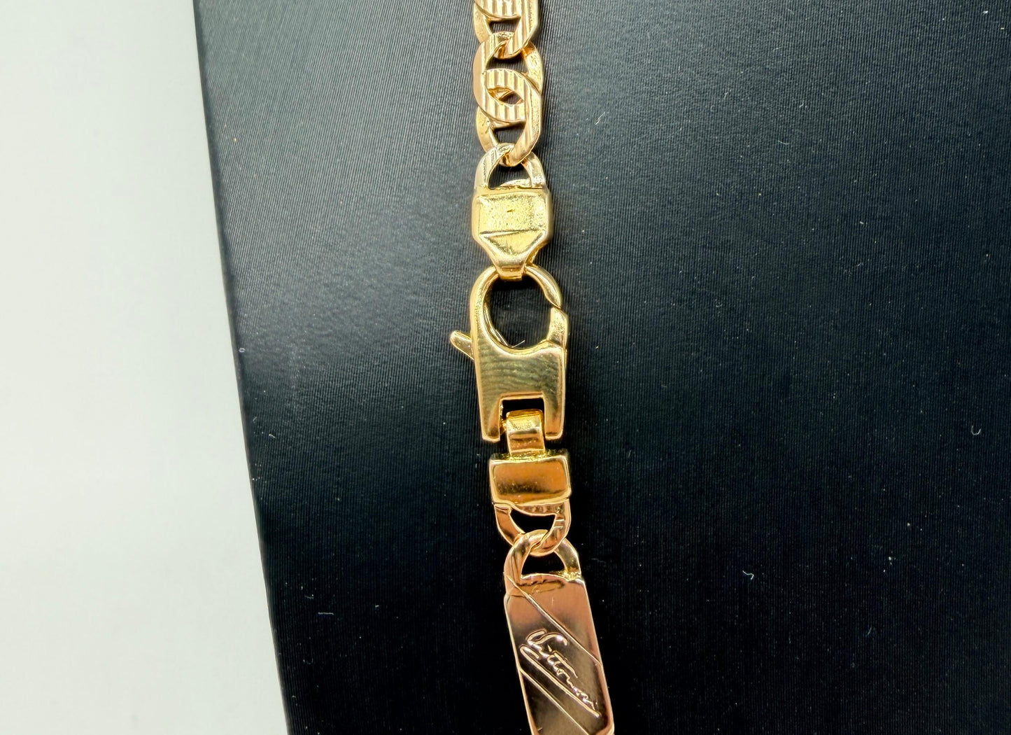 COLLANA ORO 18KT BICOLOR infiniti piatti rigati 33.58G