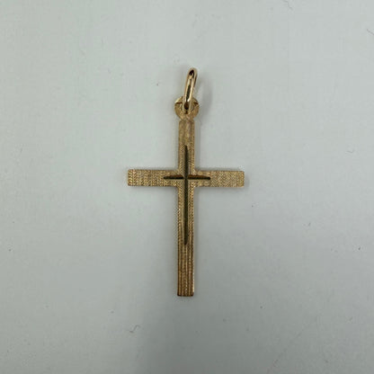 CIONDOLO ORO 18KT GIALLO croce satinata 1.65 gr