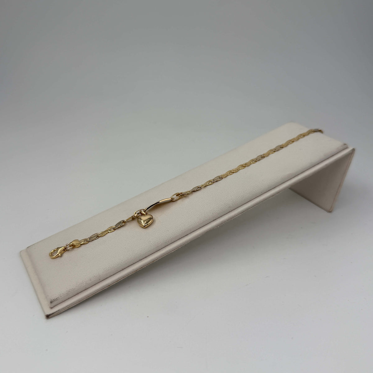 BRACCIALE ORO 18KT BICOLOR Maglie Forma Infinito 7.60 gr