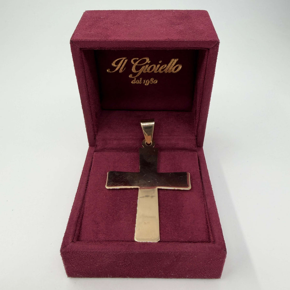 CIONDOLO ORO 18KT GIALLO Croce Piatta 12.35 gr