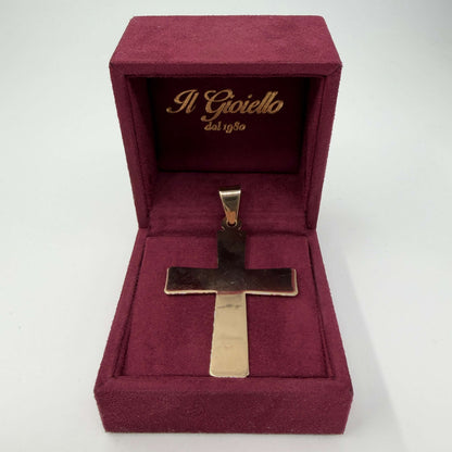 CIONDOLO ORO 18KT GIALLO Croce Piatta 12.35 gr