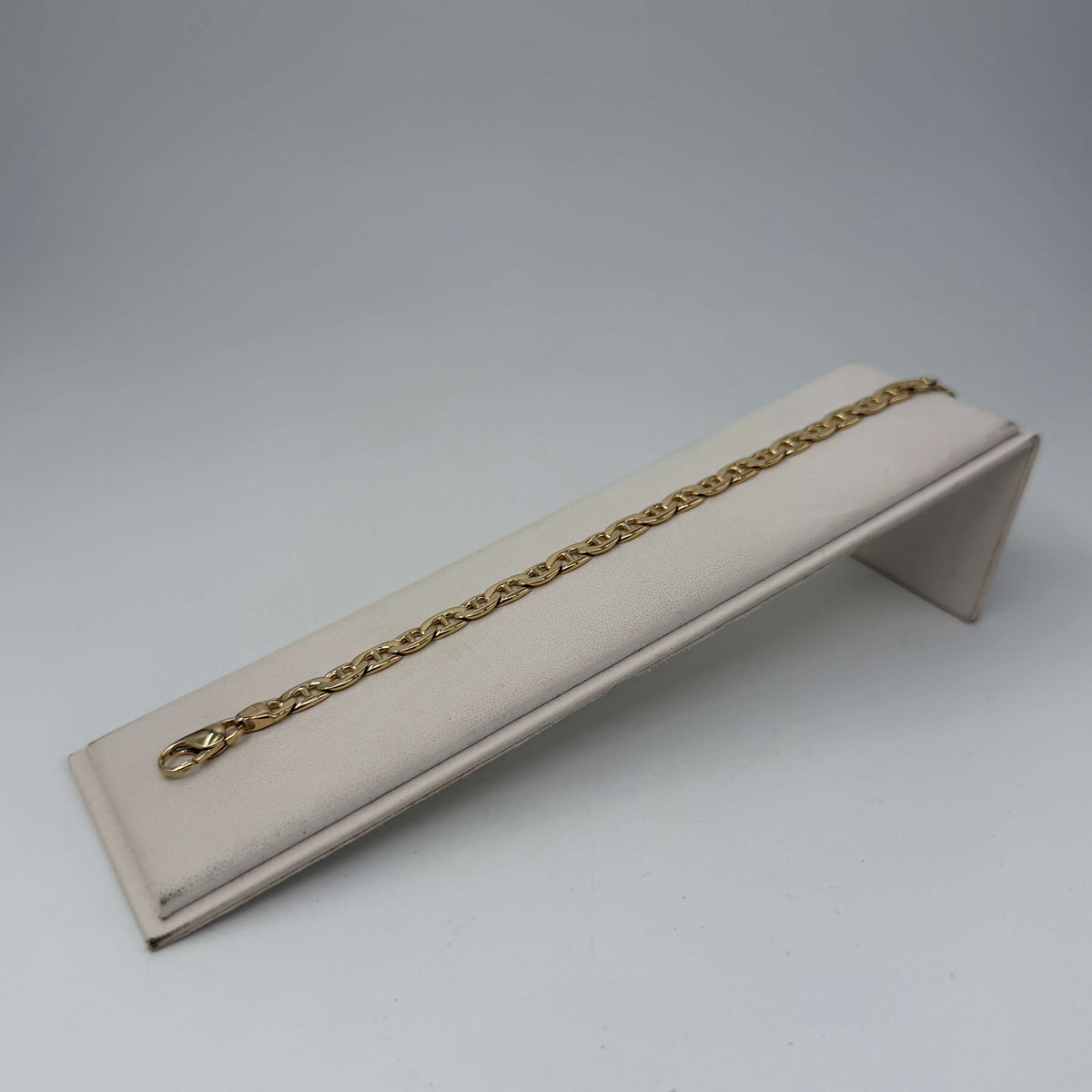 BRACCIALE ORO 18KT GIALLO ovale con barretta 17.07 gr