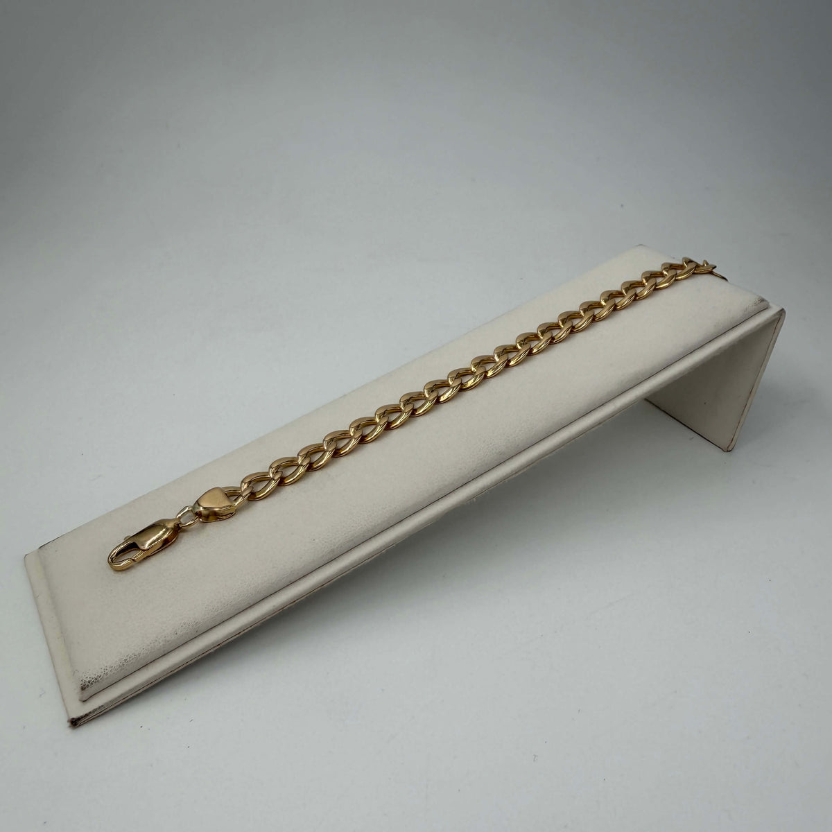 BRACCIALE ORO 18KT GIALLO anelli piatti 23.18 gr