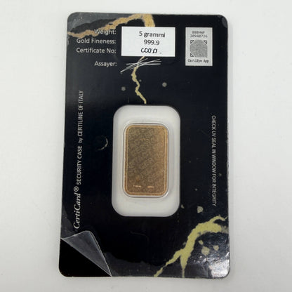 LINGOTTO ORO 24KT  5 gr