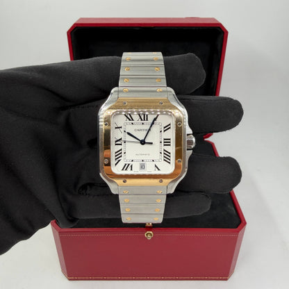 CARTIER SANTOS ACCIAIO ORO QUADRANTE BIANCO - 2024
