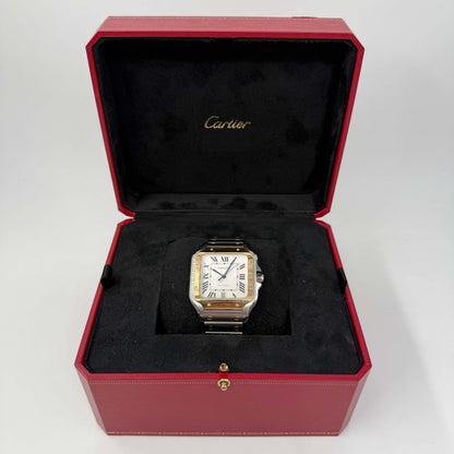 CARTIER SANTOS ACCIAIO ORO QUADRANTE BIANCO - 2024