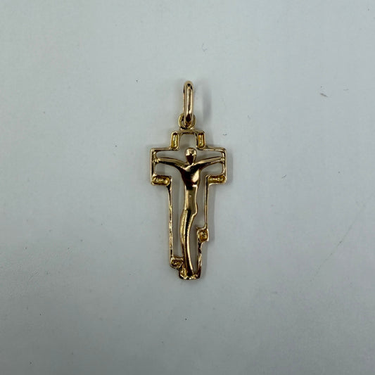 CIONDOLO ORO 18KT GIALLO Croce Con Corpo 2.97 gr
