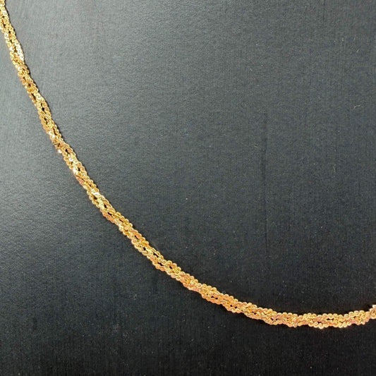 COLLANA ORO 18KT GIALLO Intrecciata 4.99 gr