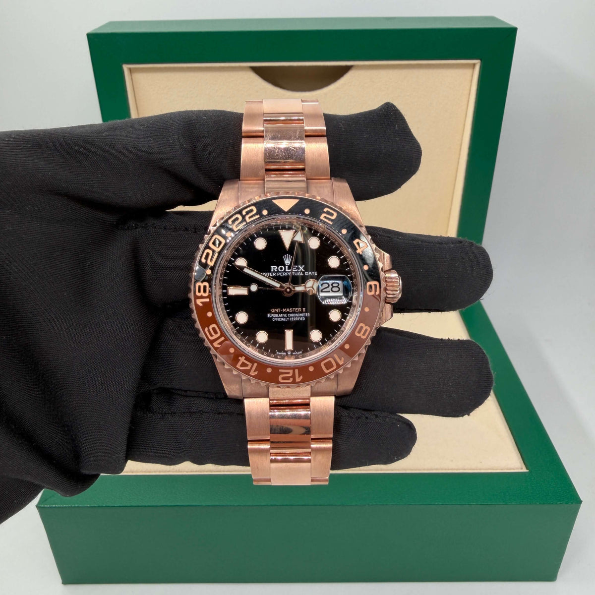 ROLEX GMT ROOTBEER ORO ROSA - 126715CHNR - FULL SET 2022