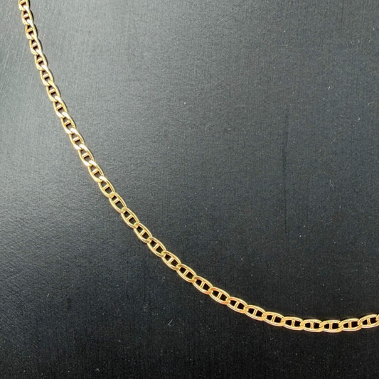 COLLANA ORO 18KT GIALLO Ovale Sbarrato 4.92 gr