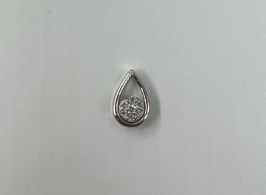 CIONDOLO ORO 18KT BIANCO CON DIAMANTI