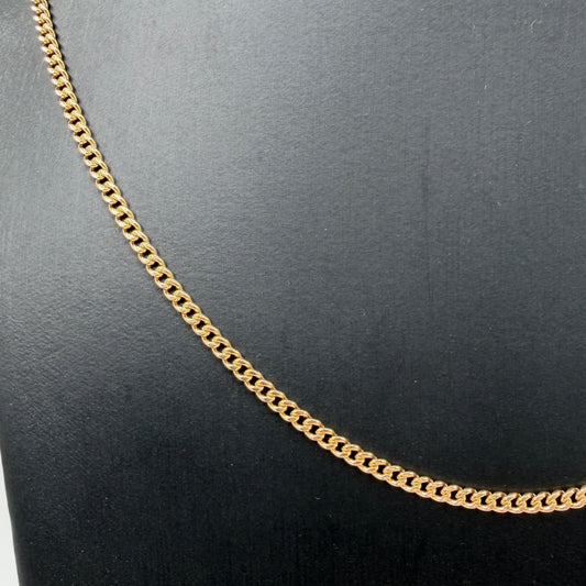 COLLANA ORO 18KT GIALLO Groumette Piatta 13.68 gr