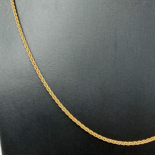 COLLANA ORO 18KT GIALLO Treccia Tubolare 5.29 gr