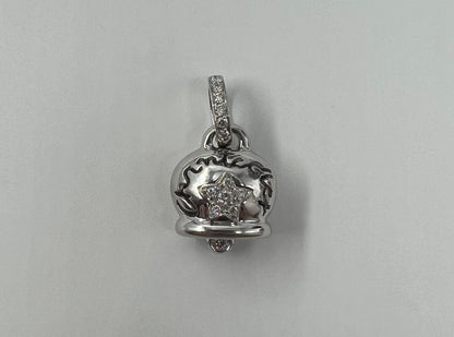 CIONDOLO ORO 18KT BIANCO CON DIAMANTI