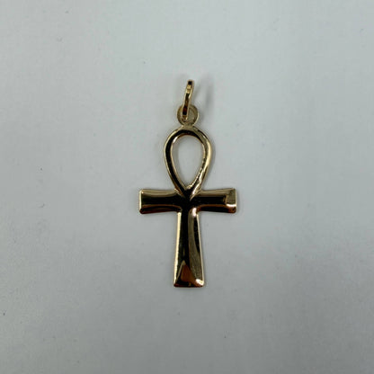 CIONDOLO ORO 18KT GIALLO Croce Egizia 1.7 gr