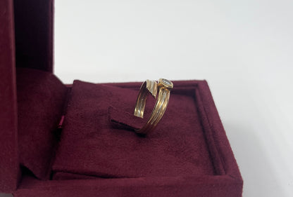 ANELLO IN ORO 18KT BICOLOR CON DIAMANTE
