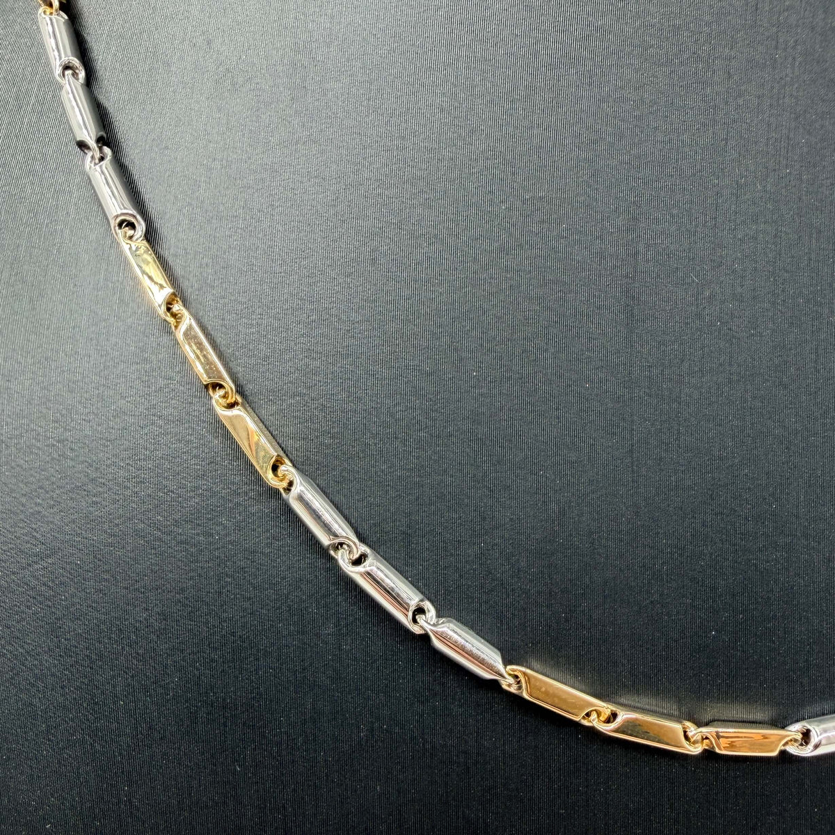COLLANA ORO 18KT BICOLOR Cilindri 11.26 gr