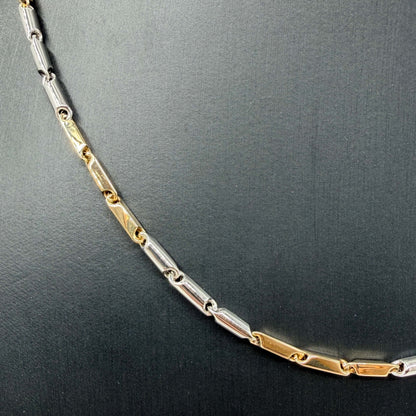 COLLANA ORO 18KT BICOLOR Cilindri 11.26 gr