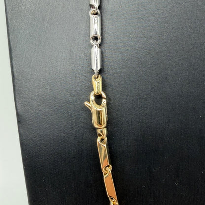 COLLANA ORO 18KT BICOLOR Cilindri 11.26 gr