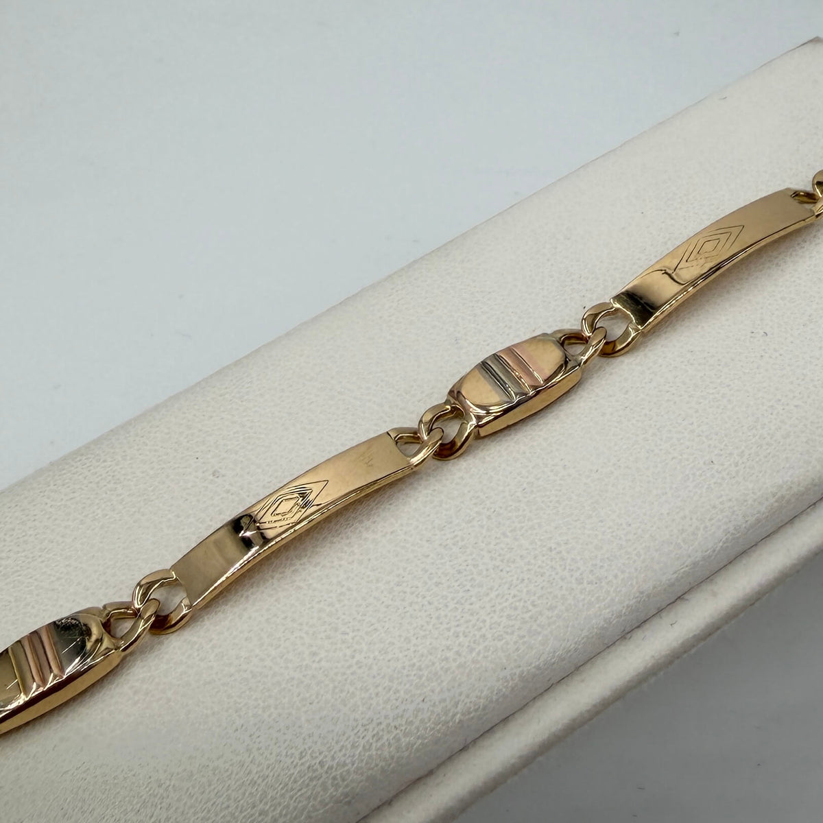 BRACCIALE ORO 18KT TRICOLOR Semirigido 19.22 gr