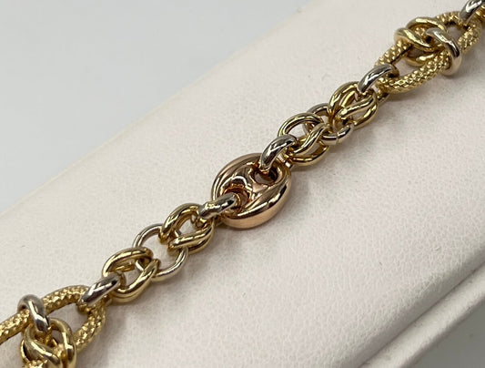 BRACCIALE 18 KT TRICOLOR