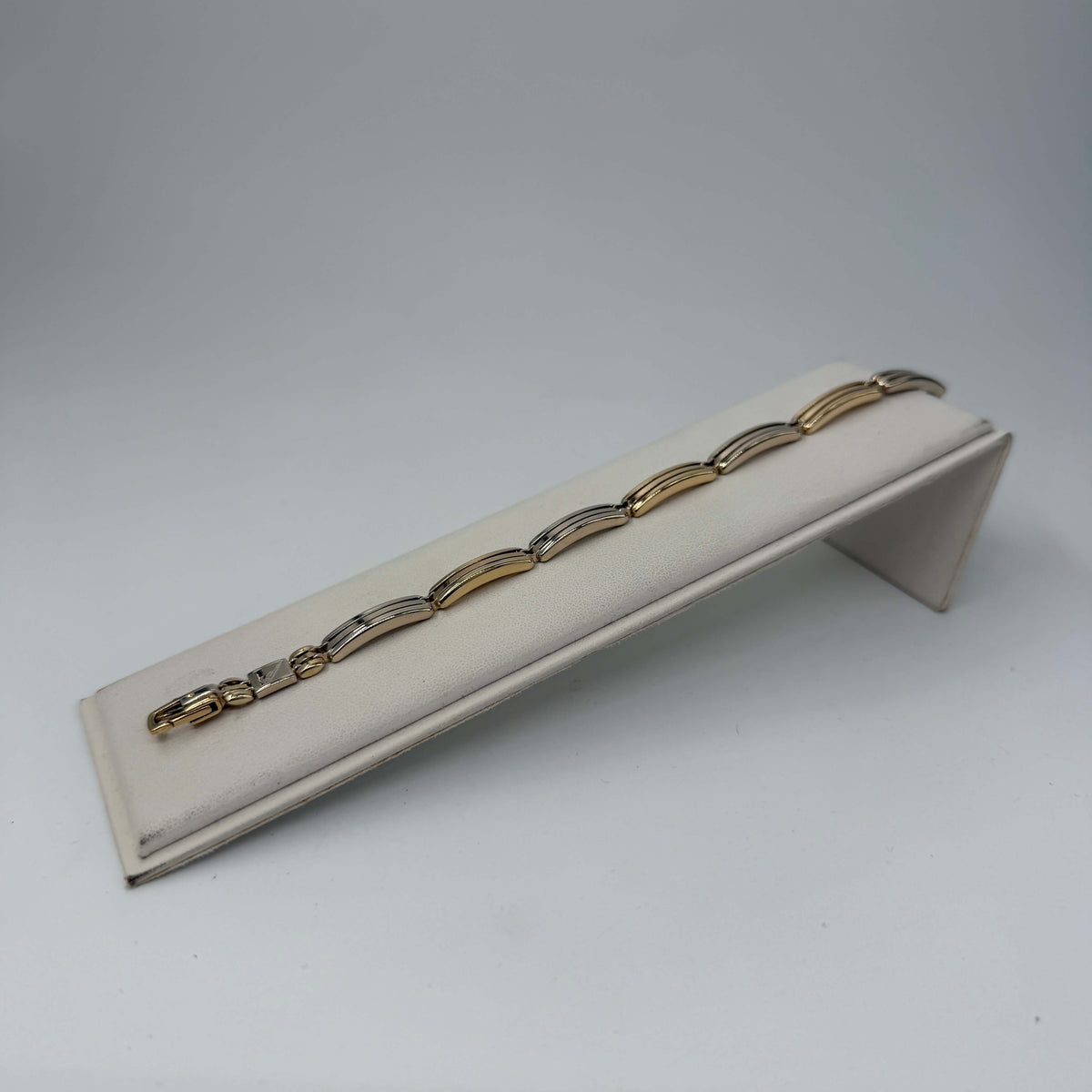 BRACCIALE ORO 18KT BICOLOR Semirigido Rettangoli 14.33 gr