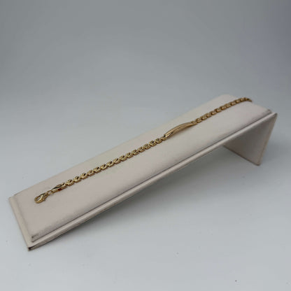 BRACCIALE ORO 18KT GIALLO Rettangoli con Piastrina 8.12 gr