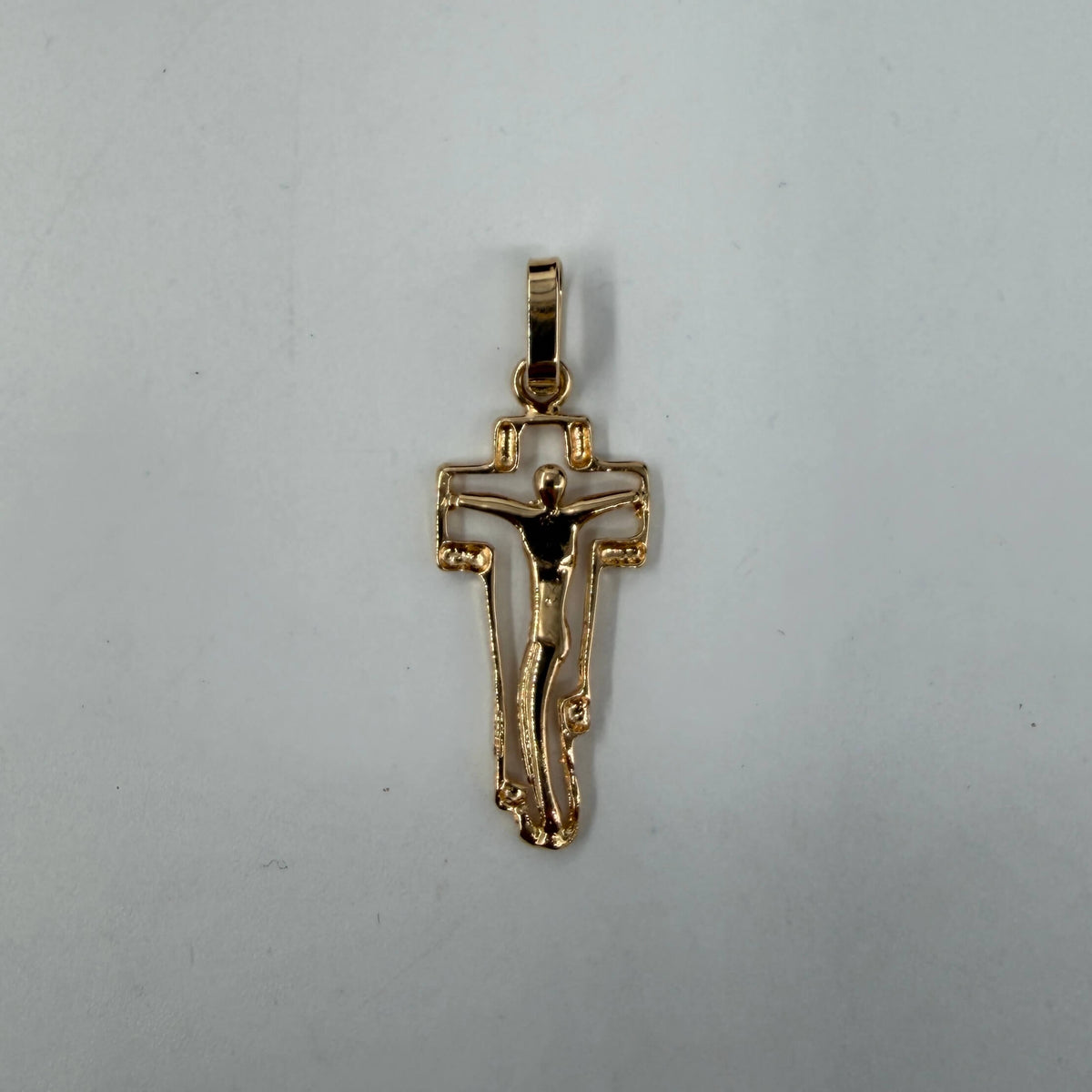 CIONDOLO ORO 18KT GIALLO Croce con Corpo 2.23 gr