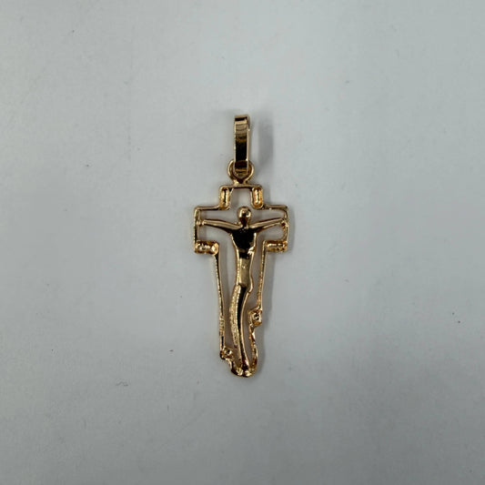 CIONDOLO ORO 18KT GIALLO Croce con Corpo 2.23 gr