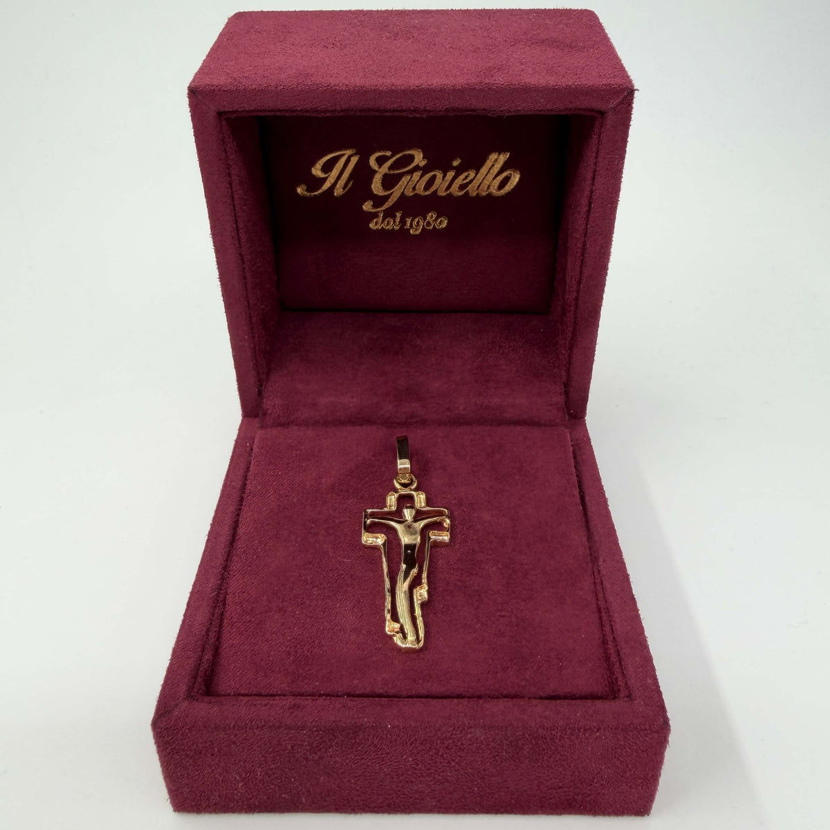 CIONDOLO ORO 18KT GIALLO Croce con Corpo 2.23 gr