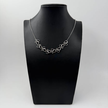 COLLANA ORO 18KT BIANCO Collier Farfalle 11.26 gr