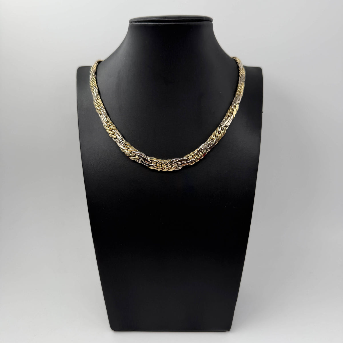 COLLANA ORO 18KT BICOLOR Treccia Degradè 28.91 gr