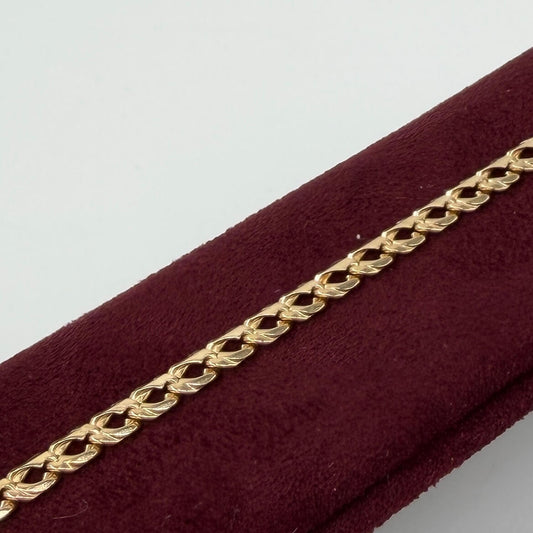 BRACCIALE ORO 18KT GIALLO Stile Graffette 7.36 gr