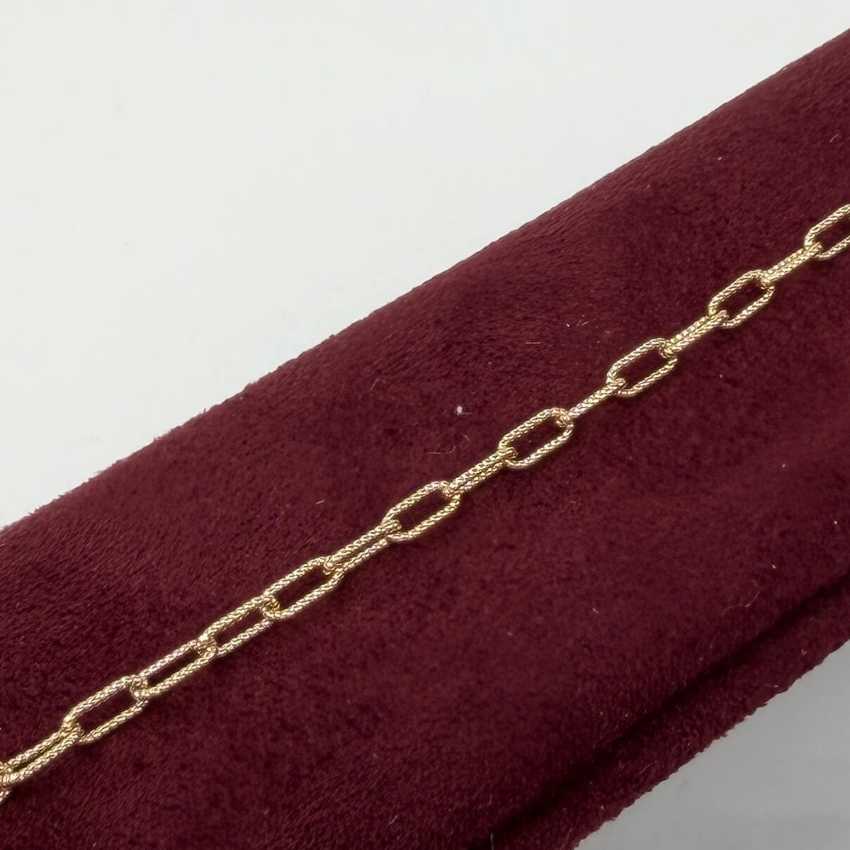BRACCIALE ORO 18KT GIALLO Ovali Zigrinati 2.45 gr