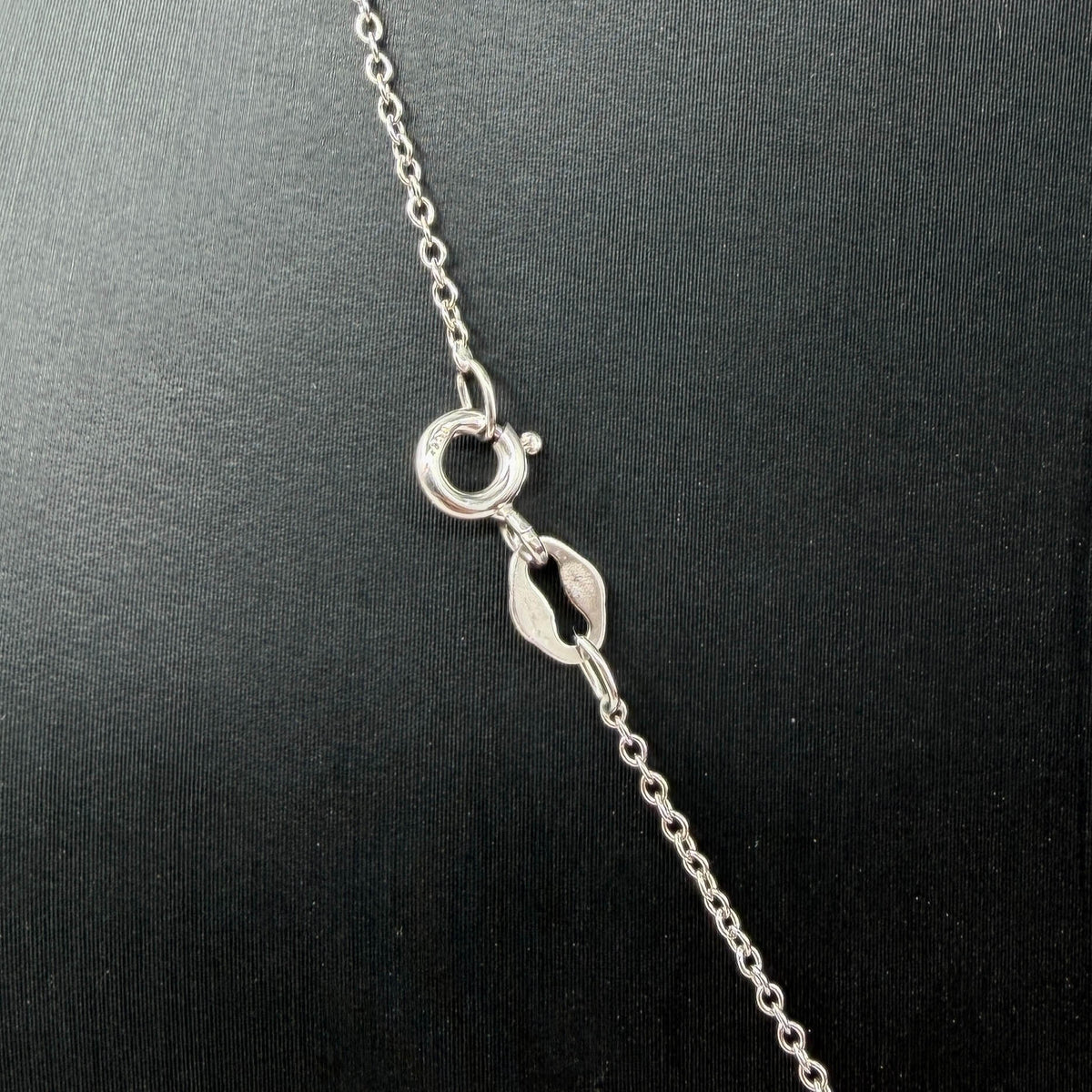 COLLANA ORO 18KT BIANCO Rollò con Ciondolo Cuore con Diamanti Naturali VS/G da 0.40ct 3.68 gr
