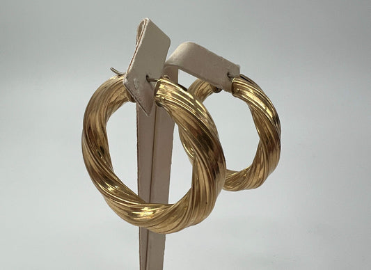 COPPIA DI ORECCHINI ORO 18KT GIALLO