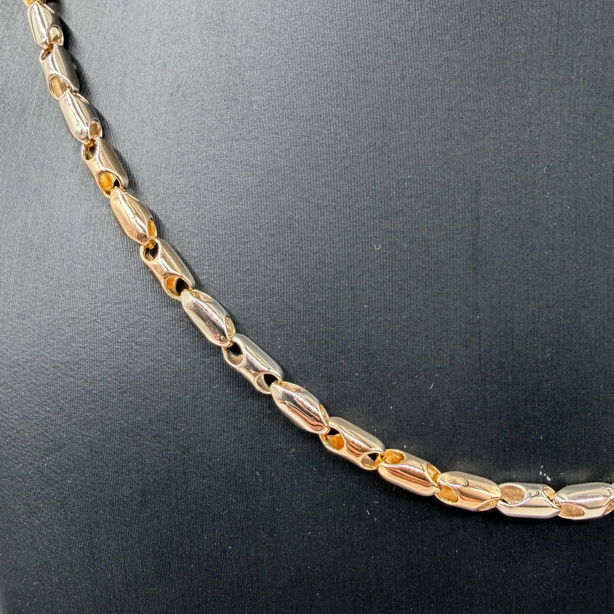 COLLANA ORO 18KT BICOLOR Cilindri 26.72 gr