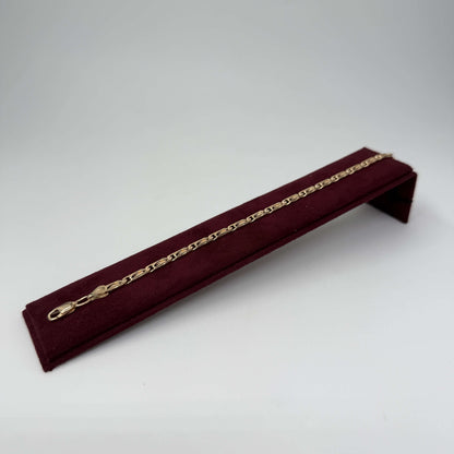 BRACCIALE ORO 18KT GIALLO Doppio Ovale Piatto 10.78 gr