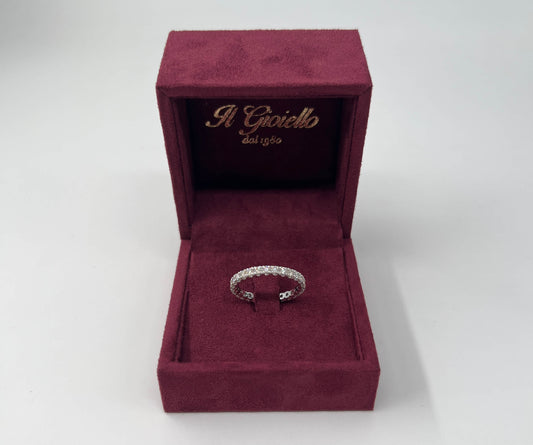 ANELLO IN ORO 18KT BIANCO CON DIAMANTI NATURALI