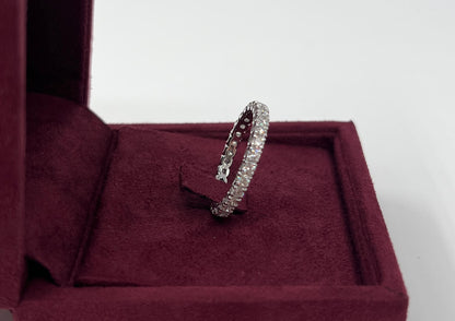 ANELLO IN ORO 18KT BIANCO CON DIAMANTI NATURALI