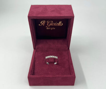 ANELLO IN ORO 18KT BIANCO CON DIAMANTI