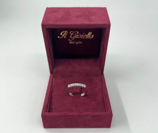 ANELLO IN ORO 18KT BIANCO CON DIAMANTI