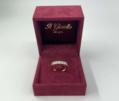ANELLO IN ORO 18KT BICOLOR CON DIAMANTI