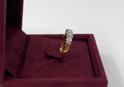 ANELLO IN ORO 18KT BICOLOR CON DIAMANTI