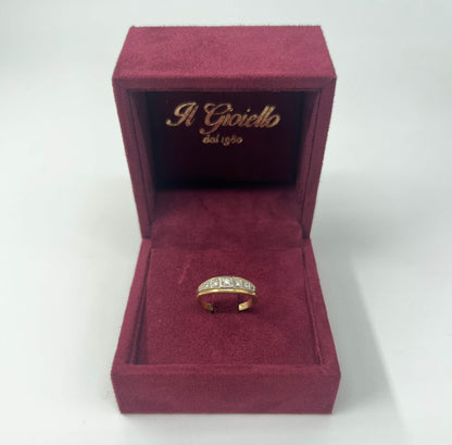 ANELLO IN ORO 18KT BICOLOR CON DIAMANTI